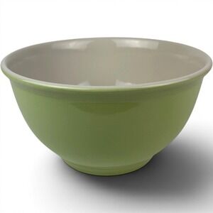 Tag Ceramic Serving Bowl Green Cream Glazed 10.5" Microwave Oven Safe